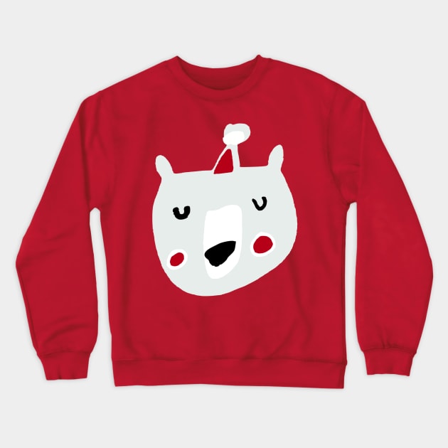 polar bear santa Crewneck Sweatshirt by bruxamagica